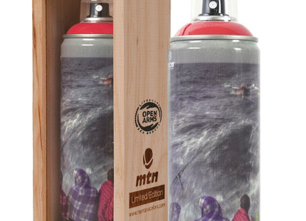 Open Arms Light Red Spray Paint Can Artwork by Montana MTN