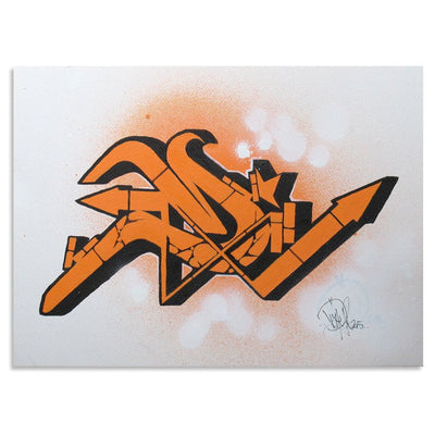 Orange Umber #1 Original Spray Paint Painting by Dvate