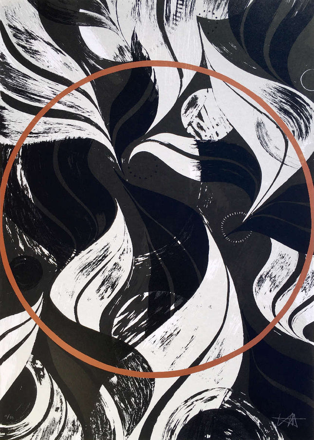 Out of the Circle Silkscreen Print by Lucy McLauchlan