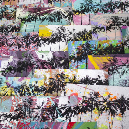 Palm Trees HPM Acrylic Silkscreen Print by Bobby Hill