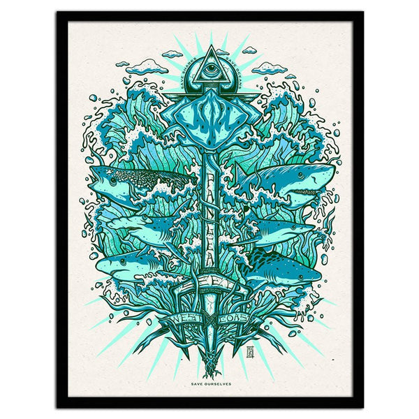 Sérigraphie PangeaSeed West Coast par Jim Mazza