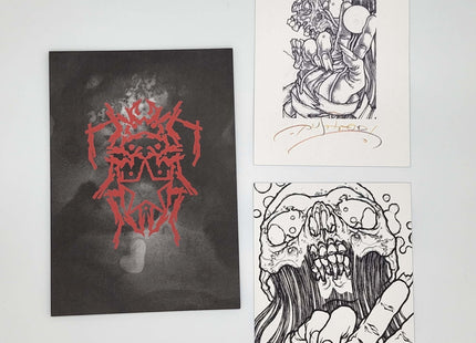 Peace Brutha Curtain Rail Ex Libris Book Print by Pushead