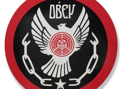 Peace & Freedom Dove Metal Street Sign Print by Shepard Fairey- OBEY