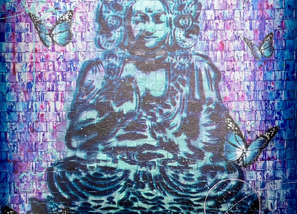 Peaceful Warrior Woven Giclee Print by Risk Rock