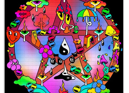 Pentagram Blotter Paper Archival Print by Roachi