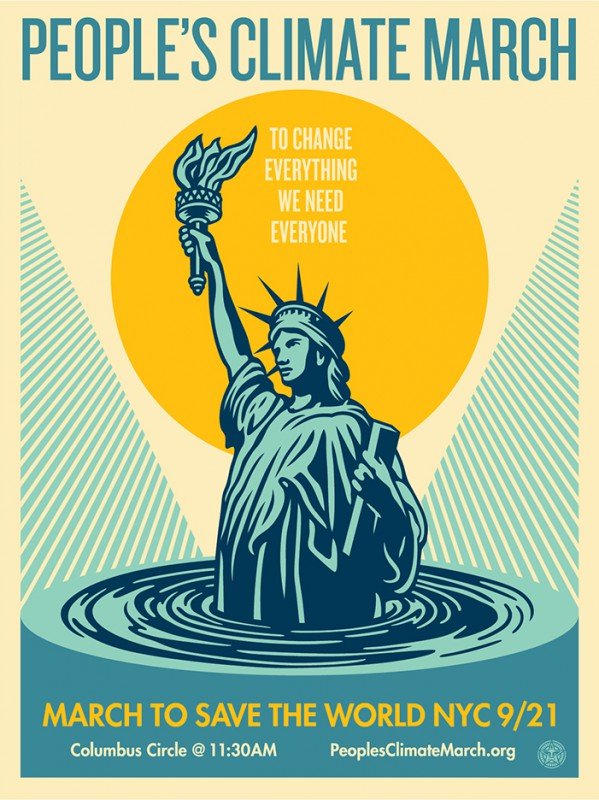 Peoples Climate March- To Change Everything We Need Everyone Silkscreen Print by Shepard Fairey- OBEY