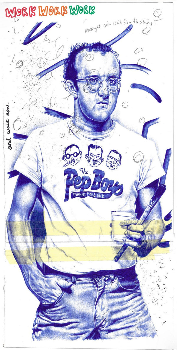 Pep Boys Original Pen Drawing by Mark Powell