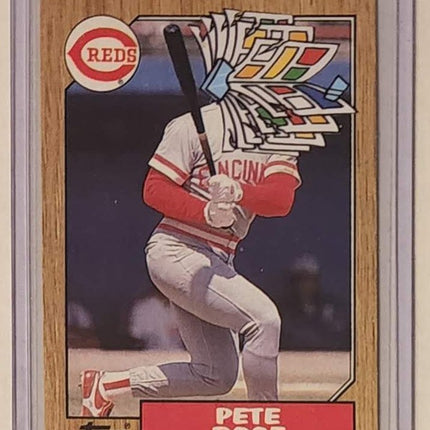 Pete Rose Colorful Magazine Reds Original Collage Baseball Card Art by Pat Riot