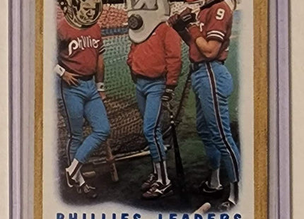 Phillies Leaders Space Virus Bucket Original Collage Baseball Card Art by Pat Riot