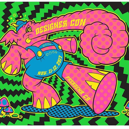 Pink Elephant DesignerCon 2017 Serigraph Print by Joe Ledbetter