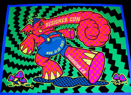 Pink Elephant DesignerCon 2017 Serigraph Print by Joe Ledbetter