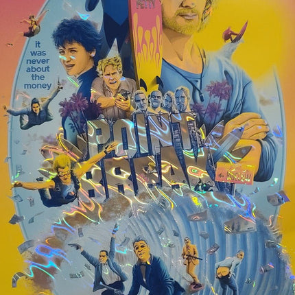 Point Break 100% Pure Adrenaline Test Print Foil v2 Silkscreen Print by Patrick Connan