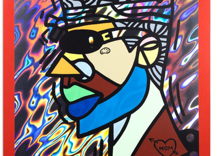 Polka Dot Portrait Holographic Silkscreen Print by Sheefy McFly- Tashif Turner