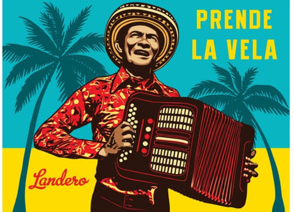 Prende La Vela Andres Landero Tribute Silkscreen Print by Ernesto Yerena Montejano- Hecho Con Ganas