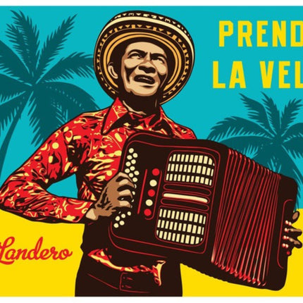 Prende La Vela Andres Landero Tribute Silkscreen Print by Ernesto Yerena Montejano- Hecho Con Ganas