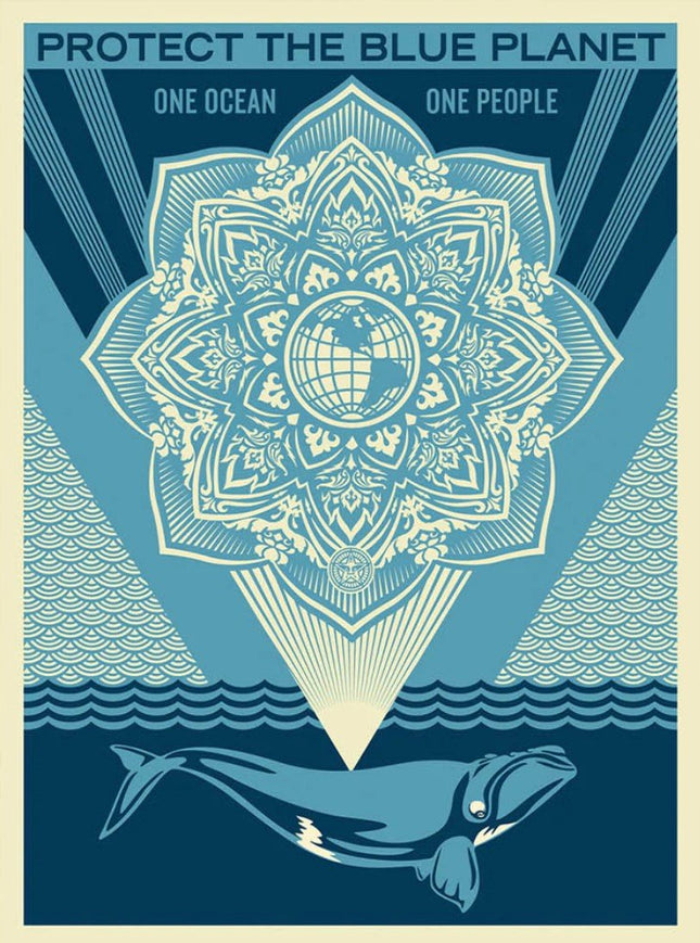Protect The Blue Planet Silkscreen Print by Shepard Fairey- OBEY
