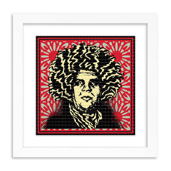 Psychedelic Andre- Red Blotter Paper Print by Shepard Fairey- OBEY