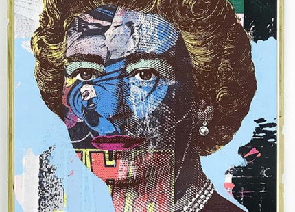 Queen Blue Original Acrylic Spray Paint Painting by Greg Gossel