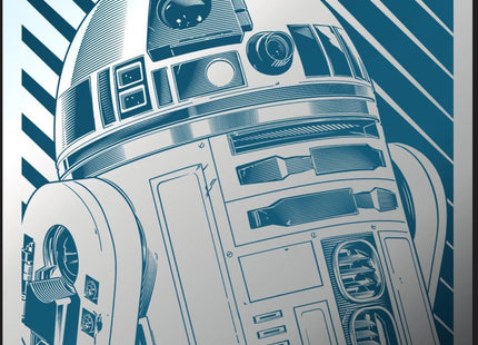R2-D2 Aluminum Metal Etching Print by Joshua Budich