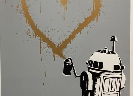 R2Heart2 Gold Silkscreen Pint by RYCA- Ryan Callanan