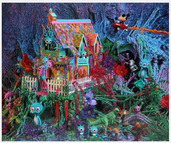 Impresión giclée de la Casa del Conejo por Ron English - POPaganda