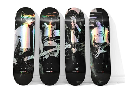 Ramones Globe Collectors Deck Set Foil Skateboard Art by Bob Gruen