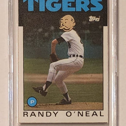 Randy ONeal Monopoly Man Tigers Original Collage Baseball Card Art by Pat Riot