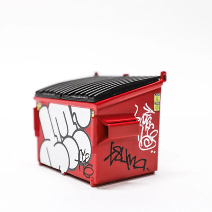 Red Dumpster HPM Metal Sculpture Art Toy by Amuse126