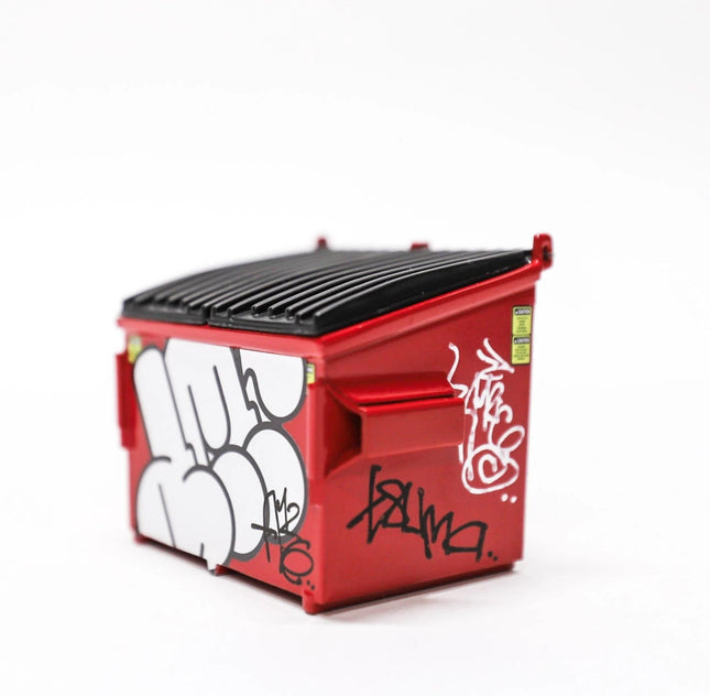 Red Dumpster HPM Metal Sculpture Art Toy by Amuse126