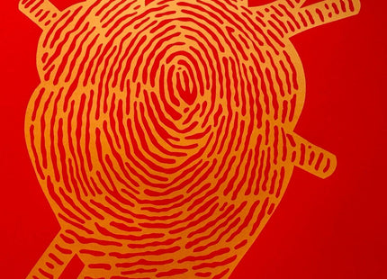 Red Heart Silkscreen Print by Jenna Morello