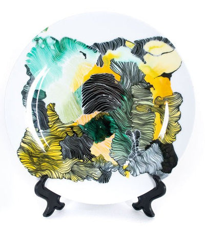 Remnants #5 Archival Print on Fine China Plate Art Object by Brandon Boyd