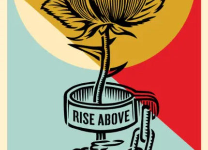 Rise Above Rose Geometric Silkscreen Print by Shepard Fairey- OBEY