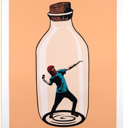 Rise Against the System Orange Silkscreen Print by MAD
