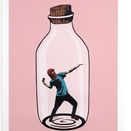 Rise Against the System Pink Silkscreen Print by MAD