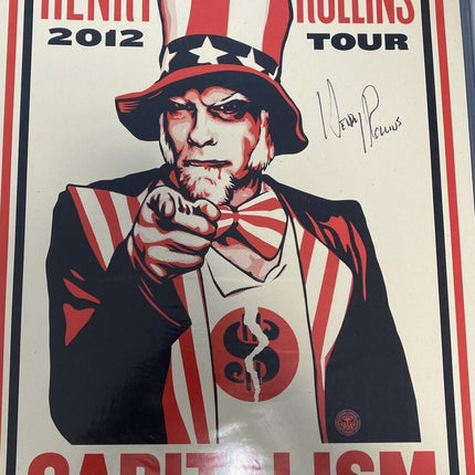Rollins Capitalism- Signed by Henry Rollins Silkscreen Print by Shepard Fairey- OBEY