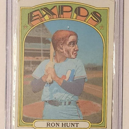 Ron Hunt Retro Man Expos Original Collage Baseball Card Art by Pat Riot