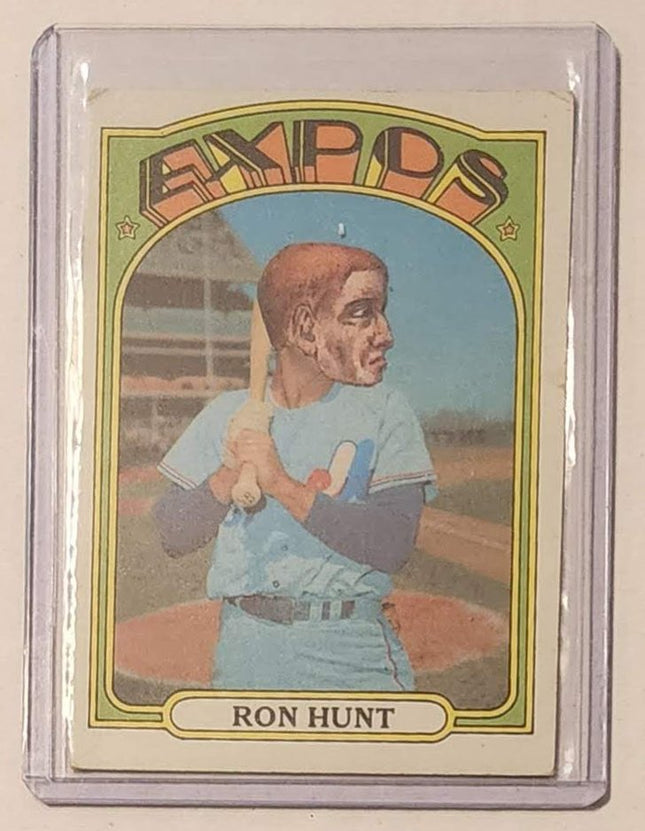Ron Hunt Retro Man Expos Original Collage Baseball Card Art by Pat Riot