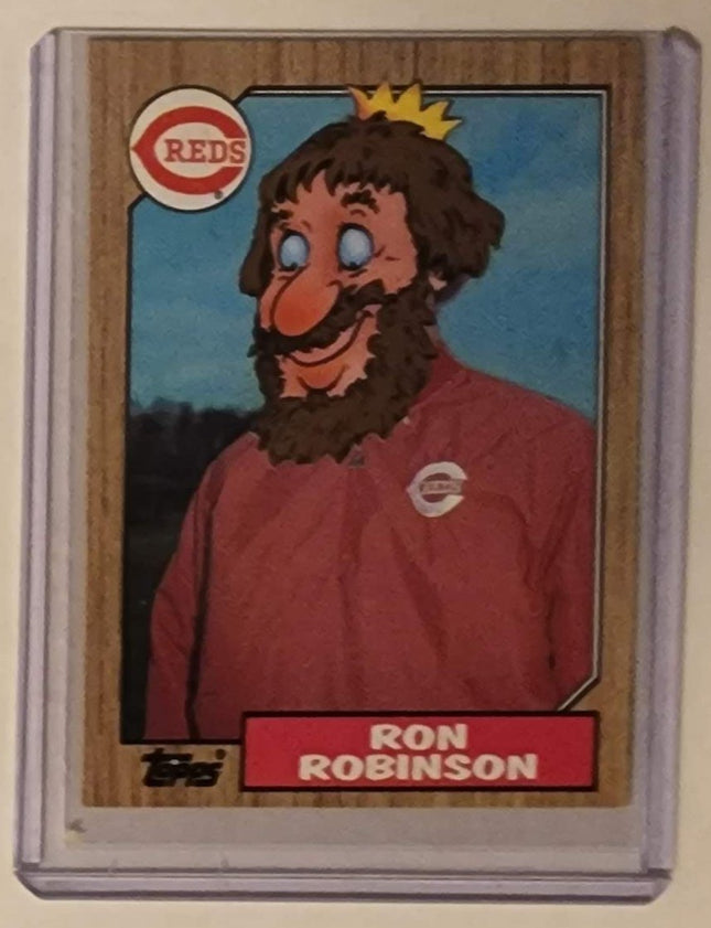 Ron Robinson King Reds Original Collage Baseball Card Art by Pat Riot