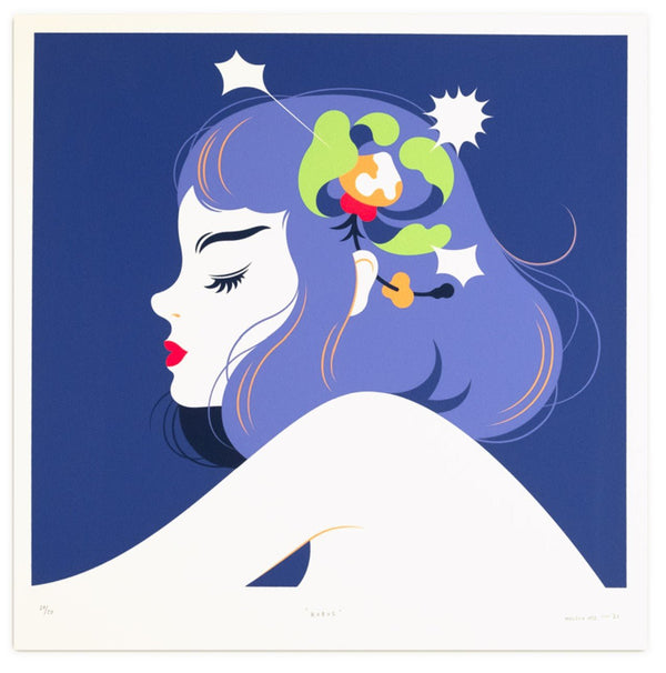 Rubus Green Silkscreen Print by Violeta Hernandez