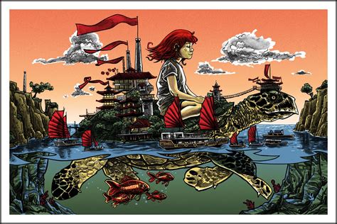 Sea Also Rises Exodus of Turtleton Silkscreen Print by Tim Doyle