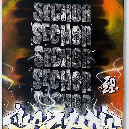 SECHOR Roller Mixed Media Graffiti Painting by Sechor