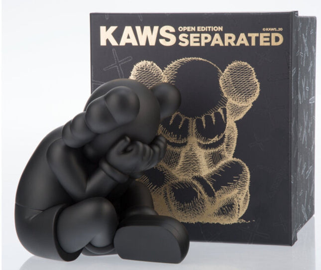 Separated- Black Fine Art Toy by Kaws- Brian Donnelly