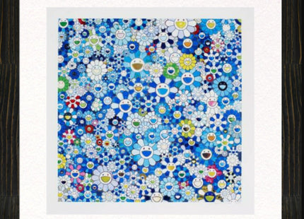 Shangri-La Blue Silkscreen Print by Takashi Murakami TM/KK