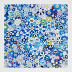 村上隆 TM/KK によるシャングリラ ブルー シルクスクリーン プリント  