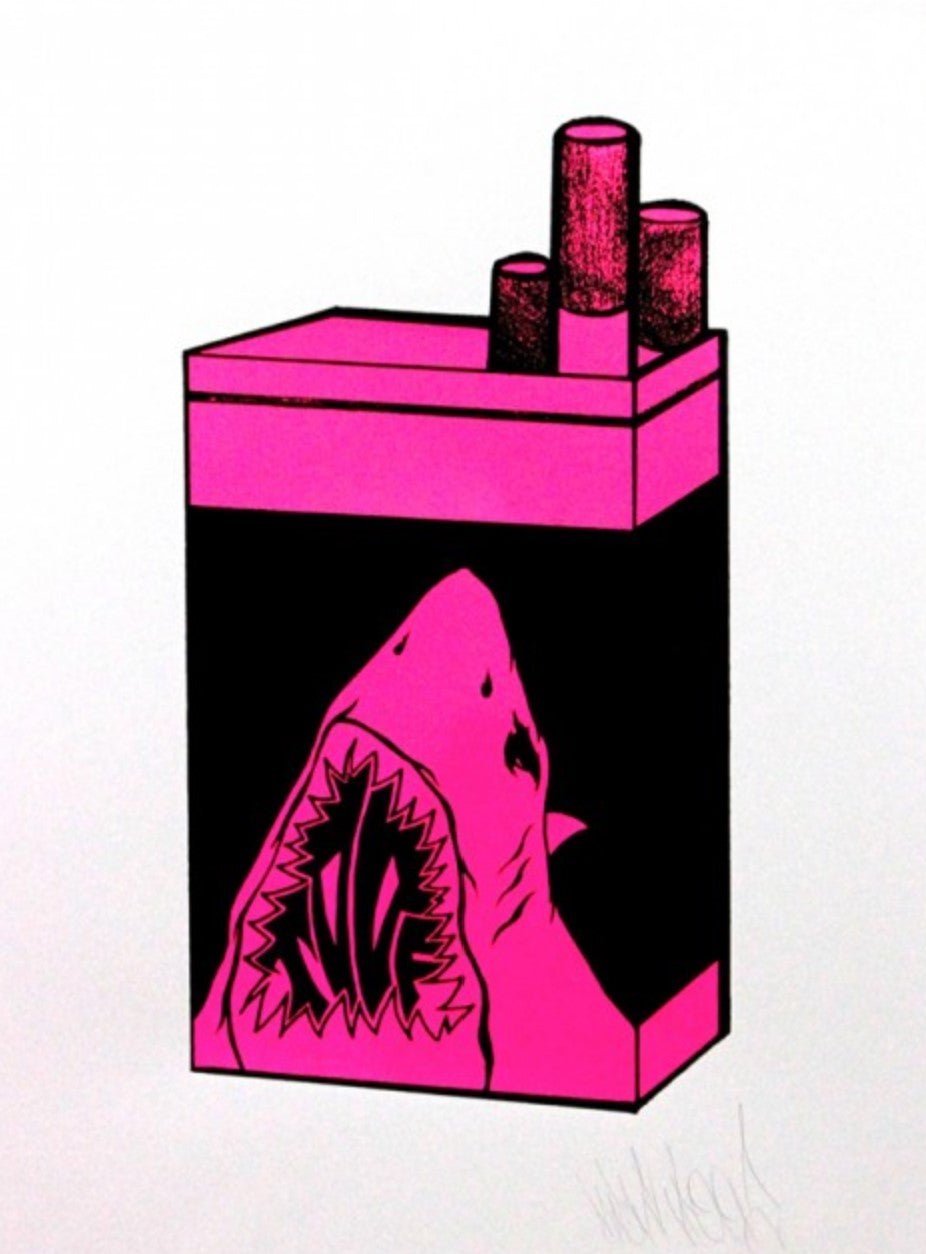 cigarette shark Shark Toof Cigarette Pack Silkscreen Print by Shark Toof cigarette shark Shark Toof Cigarette Pack Silkscreen Print by Shark Toof