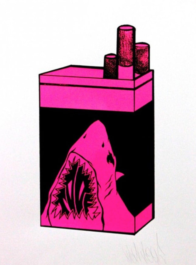 Shark Toof Cigarette Pack Silkscreen Print by Shark Toof