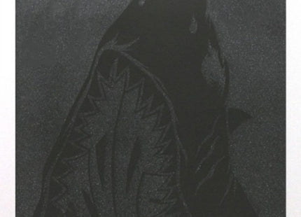 Shark Toof Icon Black On Black Silkscreen Print by Shark Toof