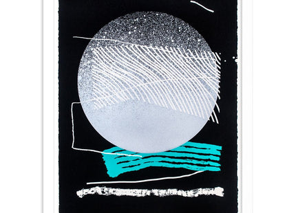 Silver Moon Silkscreen Print by Erik Otto