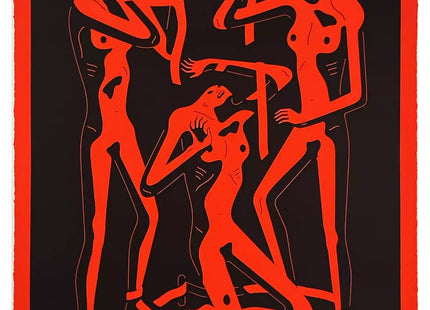 Sirens- Red Serigraph Print by Cleon Peterson