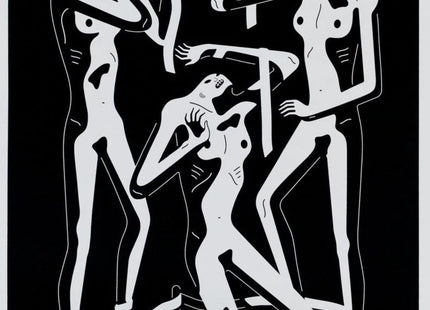 Sirens- White Serigraph Print by Cleon Peterson